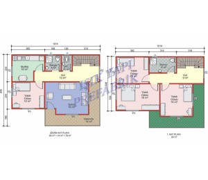 142 m2 İki Katlı Prefabrik