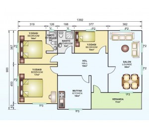 Tek Katlı 119 m2 Prefabrik Ev