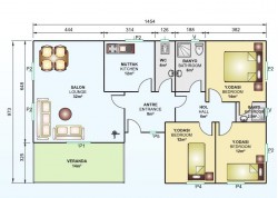 Tek Katlı 120 m2 Prefabrik Ev