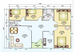 Tek Katlı 125 m2 Prefabrik Ev