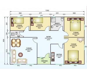 Tek Katlı 125 m2 Prefabrik Ev