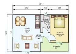 Tek Katlı 40 m2 Prefabrik Ev